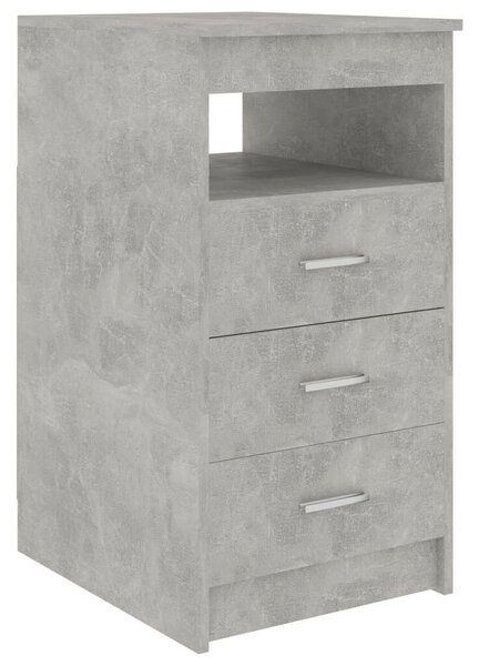 VidaXL betonszürke szerelt fa fiókos szekrény 40 x 50 x 76 cm