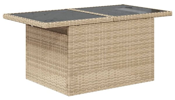 6 részes bézs polyrattan kerti ülőgarnitúra párnával