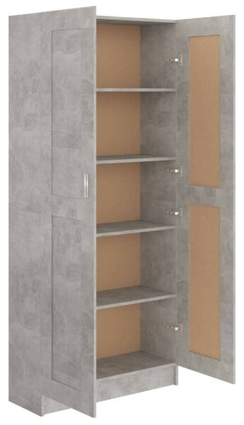 VidaXL betonszürke szerelt fa könyvszekrény 82,5 x 30,5 x 185,5 cm