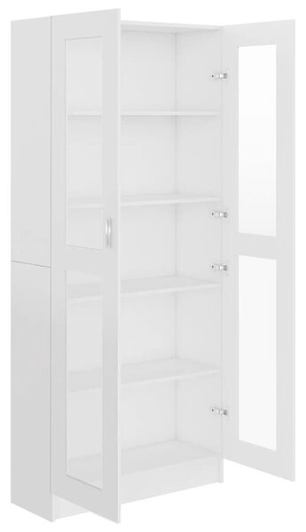 VidaXL fehér szerelt fa vitrinszekrény 82,5 x 30,5 x 185,5 cm