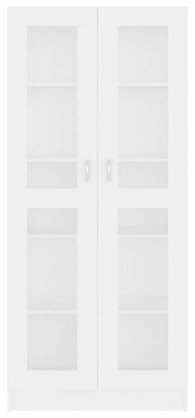 VidaXL fehér szerelt fa vitrinszekrény 82,5 x 30,5 x 185,5 cm