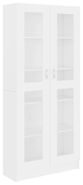 VidaXL fehér szerelt fa vitrinszekrény 82,5 x 30,5 x 185,5 cm