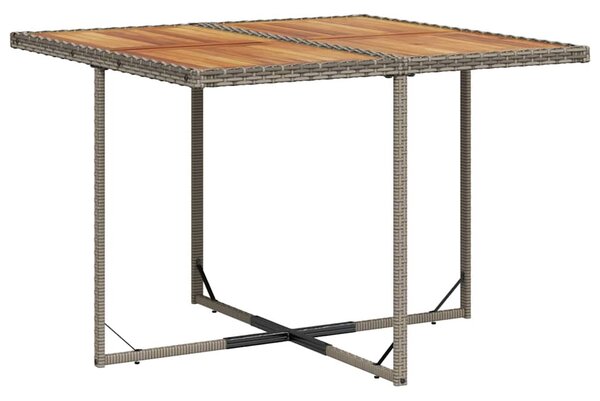 9 részes szürke polyrattan kerti étkezőgarnitúra párnával