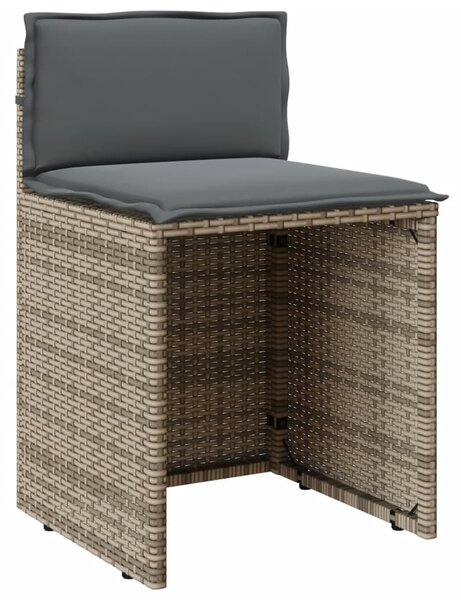 3 részes szürke polyrattan bisztrógarnitúra párnákkal