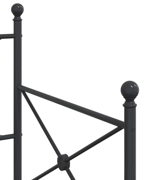VidaXL kanapéágy matrac nélkül fekete 90x200 cm acél