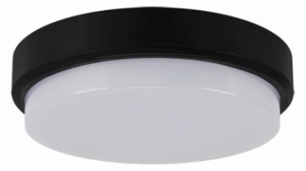 Strühm Aron 18 W-os ø210 mm kerek natúr fehér fekete mennyezeti lámpa IP65-ös védettségű