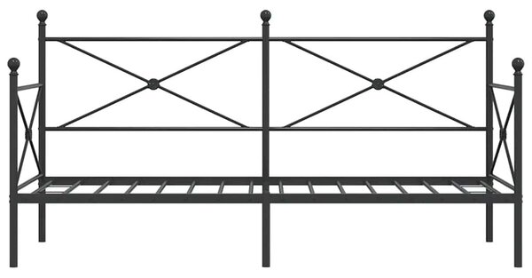 VidaXL kanapéágy matrac nélkül fekete 90x200 cm acél