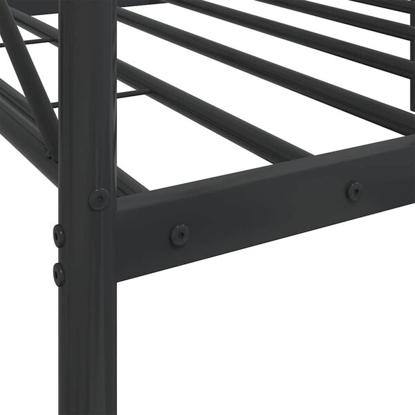 VidaXL kanapéágy matrac nélkül fekete 90x200 cm acél
