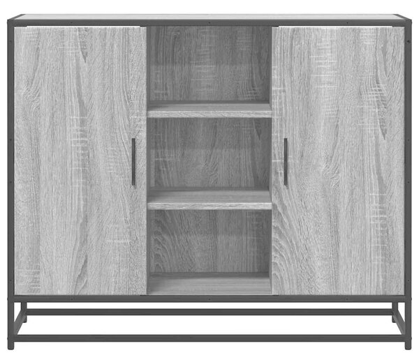 VidaXL szürke sonoma színű szerelt fa tálalószekrény 92 x 35 x 76 cm