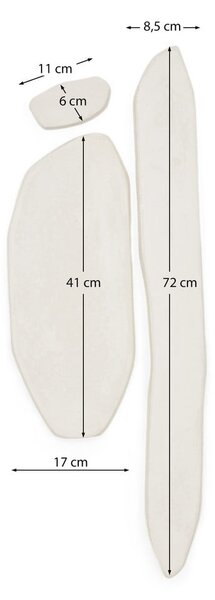 Fali dekoráció készlet 3 db-os 25,5x71,5 cm Siluna – Kave Home