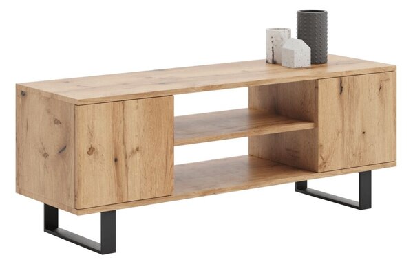 Focus RTV szekrény 135 cm - loft tölgyfa kézműves