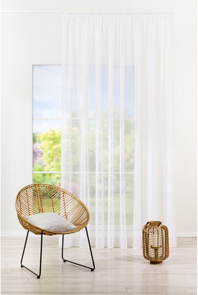 Fehér átlátszó függöny 300x260 cm Plano – Mendola Fabrics