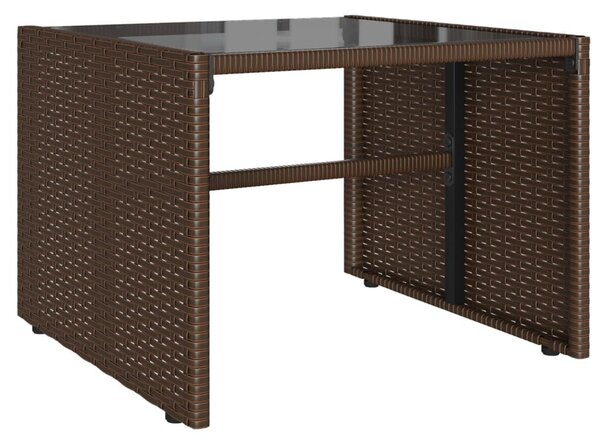 4 részes barna polyrattan kerti ülőgarnitúra párnákkal