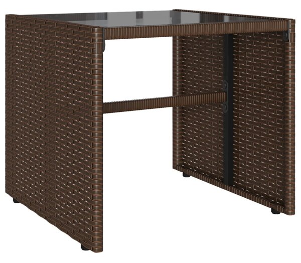4 részes barna polyrattan kerti ülőgarnitúra párnákkal