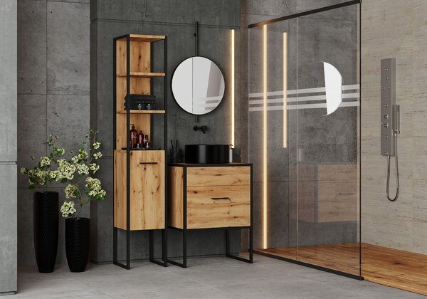 AURA Fürdőszoba Szekrény: Modern Loft Stílusú Tároló