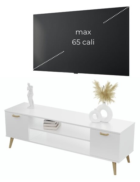 Focus Skandináv stílusú TV szekrény 155cm, Fehér