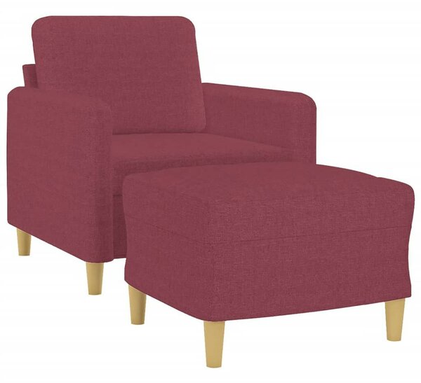 VidaXL bordó szövet kanapéfotel lábtartóval 60 cm