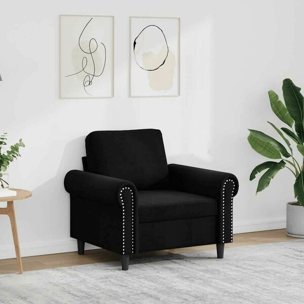 VidaXL fekete bársony kanapéfotel 60 cm