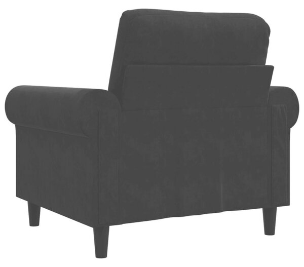 VidaXL fekete bársony kanapéfotel 60 cm