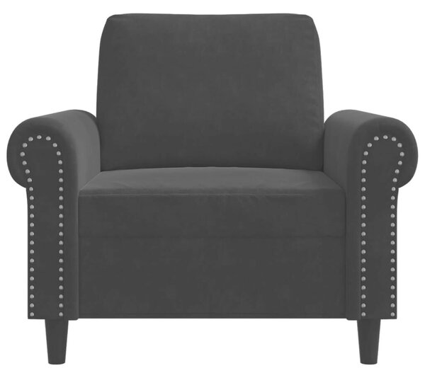 VidaXL fekete bársony kanapéfotel 60 cm