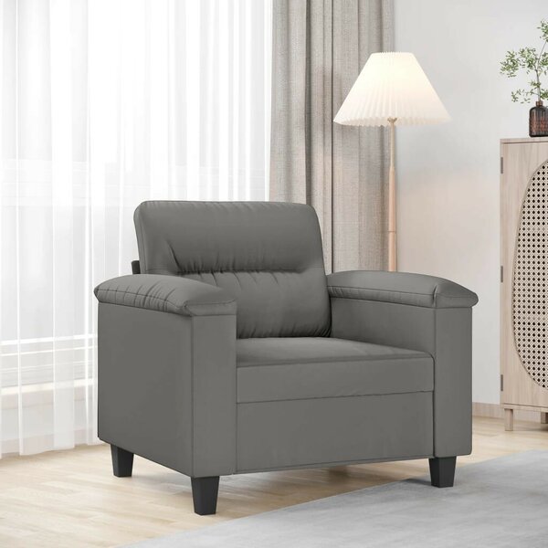 VidaXL sötétszürke mikroszálas szövet kanapéfotel 60 cm