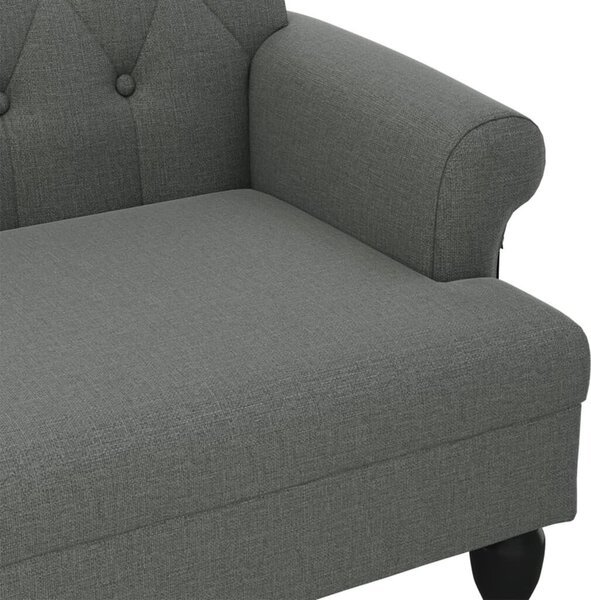 VidaXL sötétszürke szövetpad háttámlával 120 x 62 x 75,5 cm