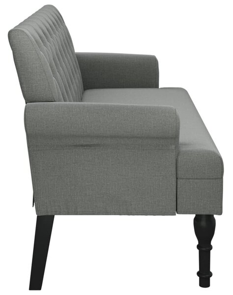 VidaXL sötétszürke szövetpad háttámlával 120 x 62 x 75,5 cm