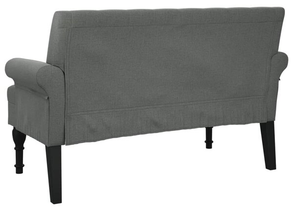 VidaXL sötétszürke szövetpad háttámlával 120 x 62 x 75,5 cm