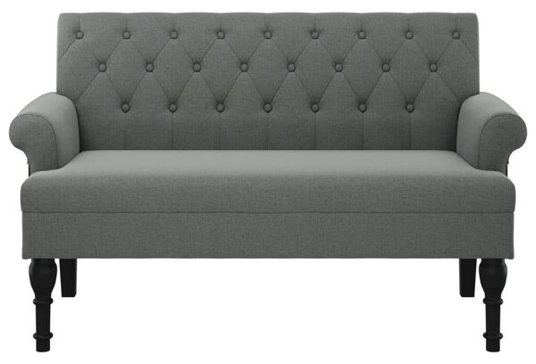 VidaXL sötétszürke szövetpad háttámlával 120 x 62 x 75,5 cm
