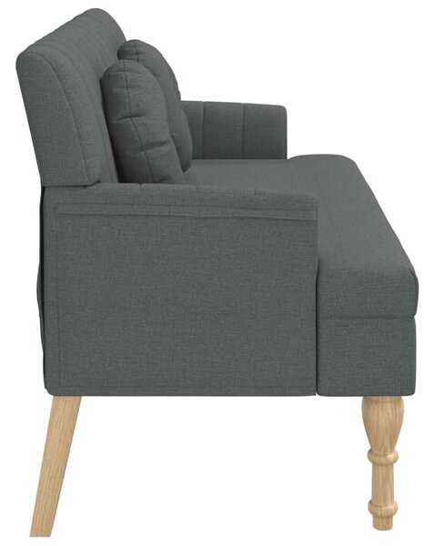 VidaXL sötétszürke szövetpad párnákkal 113x64,5x75,5 cm