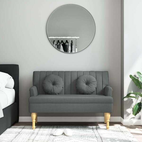VidaXL sötétszürke szövetpad párnákkal 113x64,5x75,5 cm