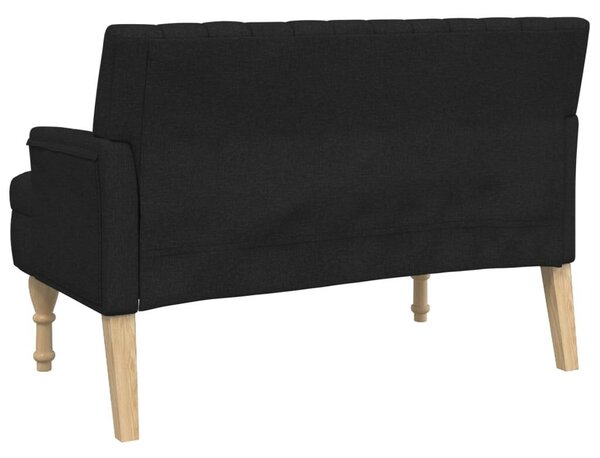 VidaXL fekete szövetpad párnákkal 113x64,5x75,5 cm