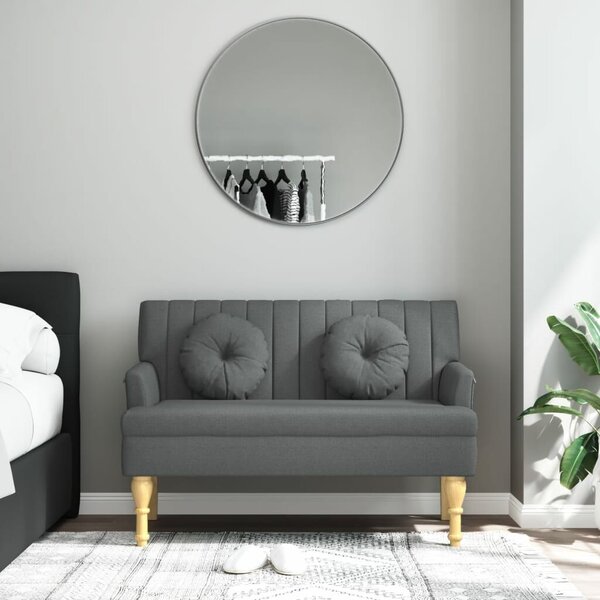 VidaXL sötétszürke szövetpad párnákkal 113x64,5x75,5 cm