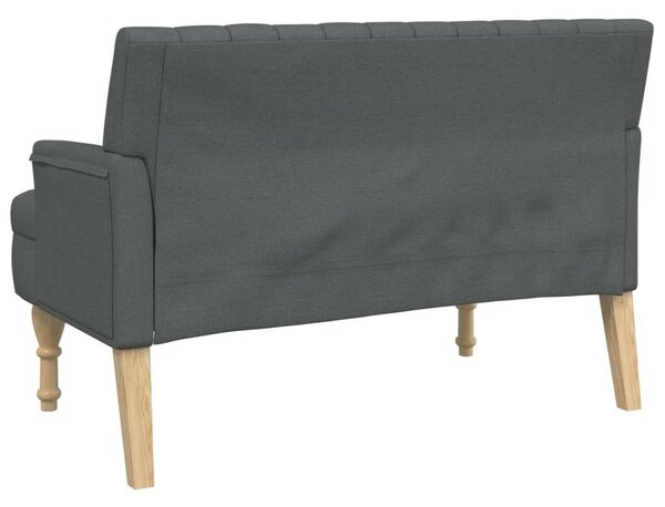 VidaXL sötétszürke szövetpad párnákkal 113x64,5x75,5 cm