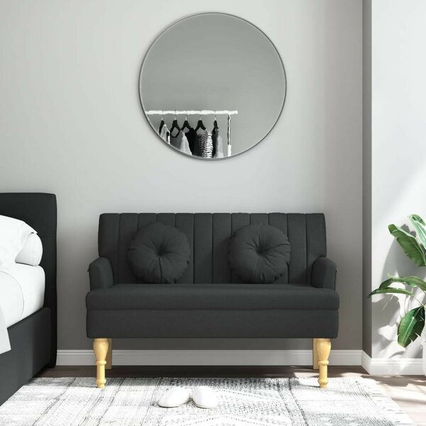 VidaXL fekete szövetpad párnákkal 113x64,5x75,5 cm