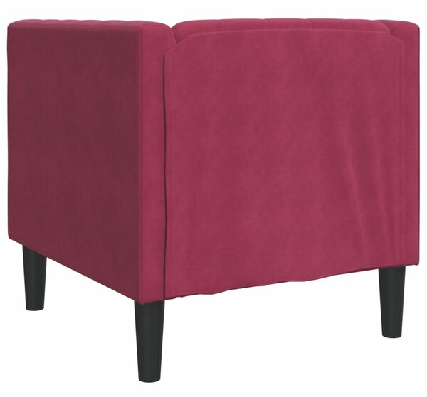 VidaXL bordó bársony Chesterfield kanapéfotel