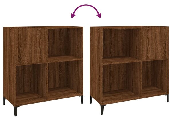 VidaXL barna tölgy színű szerelt fa hanglemezszekrény 84,5x38x89 cm