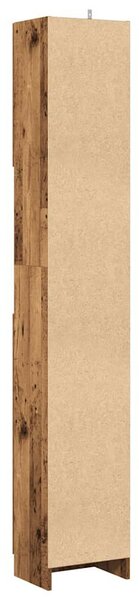 VidaXL Fürdőszobaszekrény régi fa 32x25,5x190 cm gépelt fa