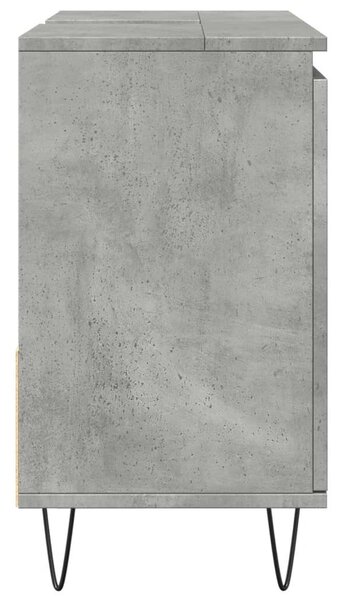 VidaXL betonszürke szerelt fa fürdőszobai mosdószekrény 65x33x60 cm
