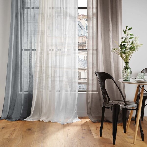 Krémszínű átlátszó függöny 140x240 cm Lissea – douceur d'intérieur