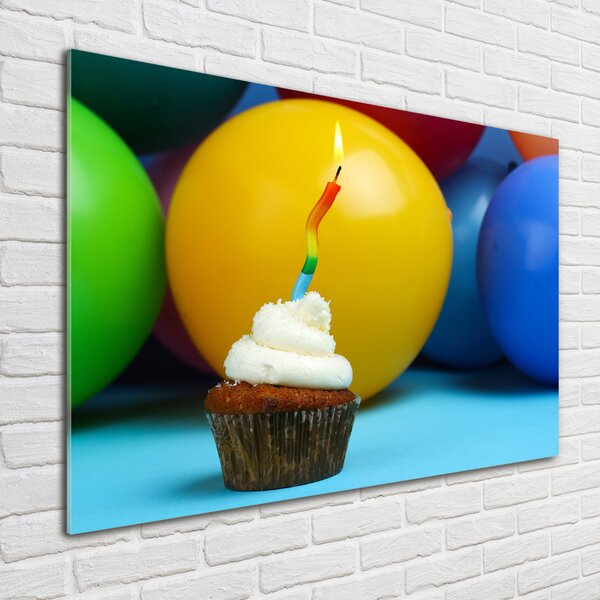 Akril üveg kép Születésnapját cupcake