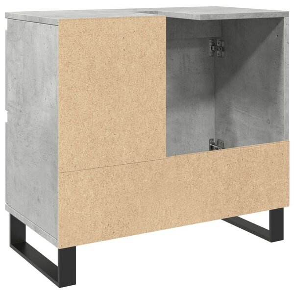 VidaXL betonszürke szerelt fa fürdőszobai mosdószekrény 65x33x60 cm