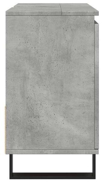 VidaXL betonszürke szerelt fa fürdőszobai mosdószekrény 65x33x60 cm