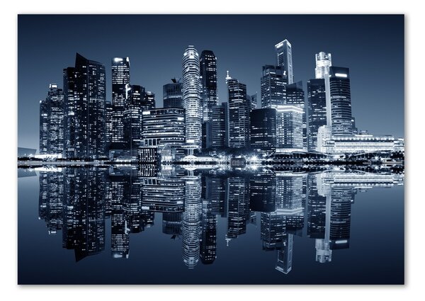 Akrilüveg fotó Singapore éjjel