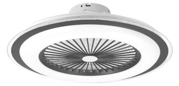 MasterLED Rodos 72 W-os 600 mm fekete-fehér LED távirányítós mennyezeti lámpa beépített ventillátorral