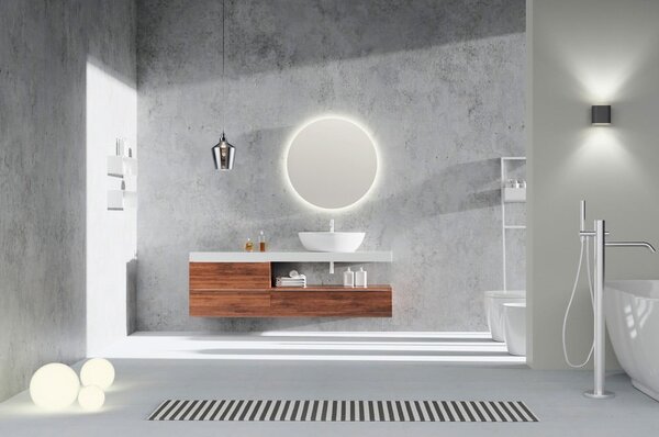 Fali tükör világítással ø 60 cm Luna – Mirrors and More