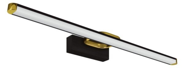 Strühm Prymus 12W natúr fehér fekete/arany tükör feletti lámpa IP44-es védettségű