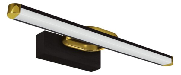 Strühm Prymus 7W natúr fehér fekete/arany tükör feletti lámpa IP44-es védettségű