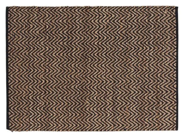 Fekete-natúr színű szőnyeg 120x170 cm Zigzag – douceur d'intérieur