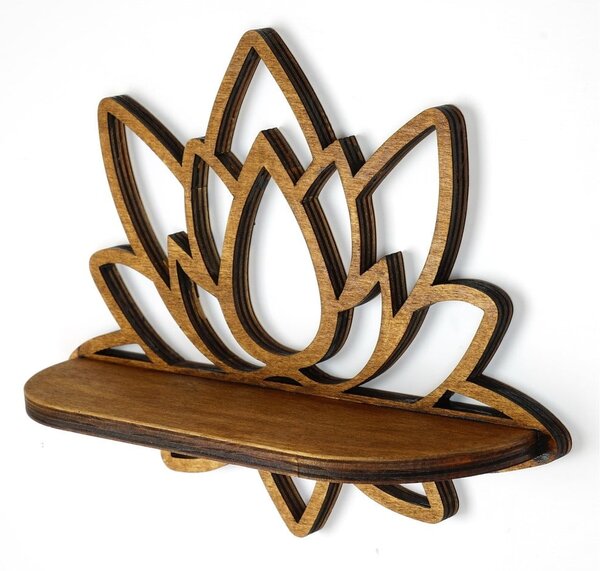 Natúr színű fali polc 33 cm Lotus – Kalune Design
